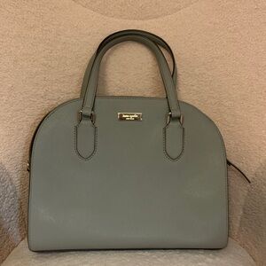 kate spade Dome Satchel in Sage Green Leather with Gold Hardware